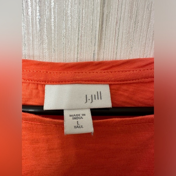 Jjill Orange peach Shirt Dress Size L Tall - Picture 3 of 6